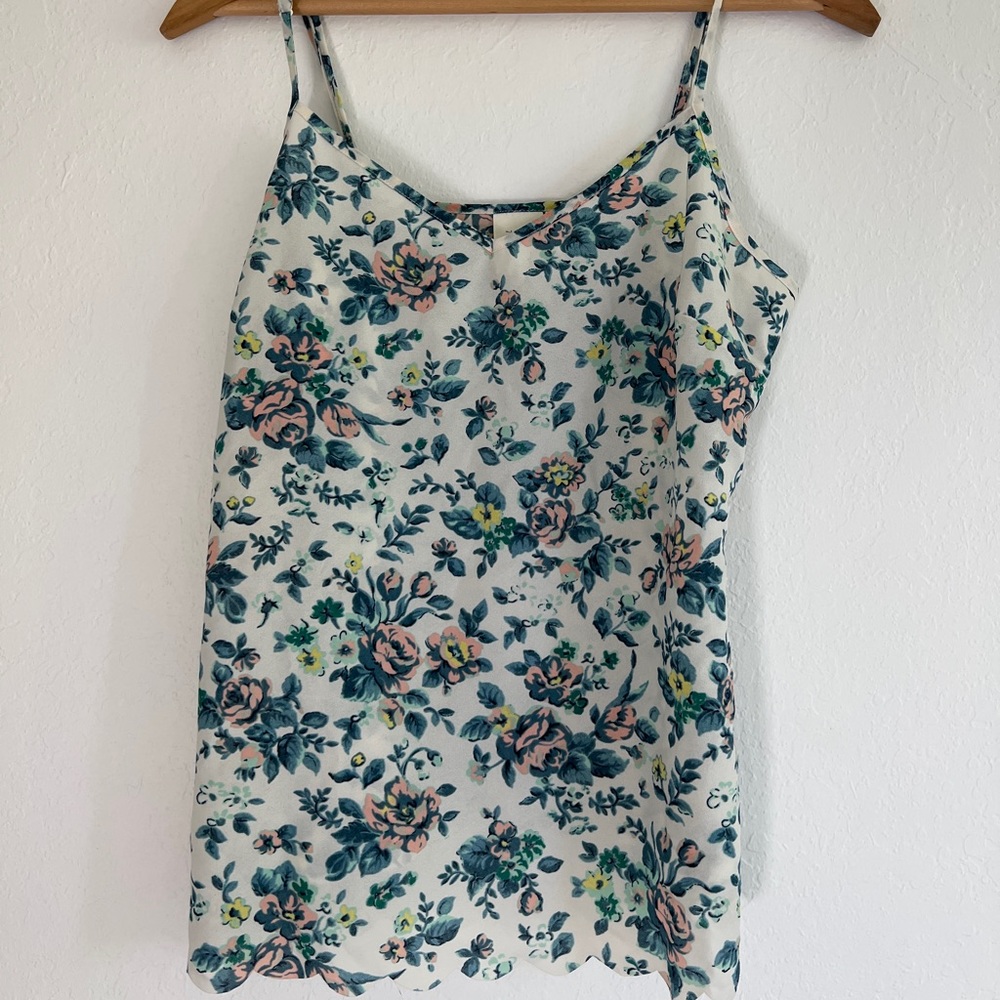 Anthropologie Floral Tank Top